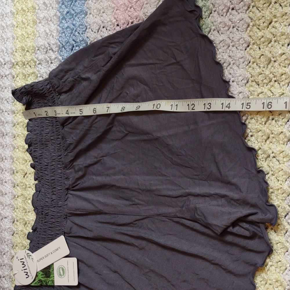 NWT WiWi Large Bamboo High Waist Grey Shorts - Picture 6 of 12